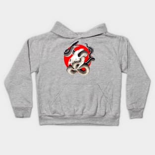 Serpent Coyote Skull Kids Hoodie